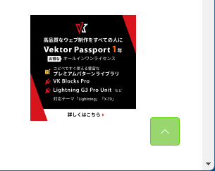 画面の右下に Vektor Passport のアフィリエイトバナーがフローティング表示されます。